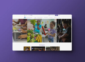 Captura de tela da página inicial do site do Instituto Alok, destacando várias seções de conteúdo em um layout moderno sobre um fundo roxo.